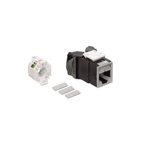 Leviton 1-Port Mod Jack 110 8W8P Utp, T568A/B Cat6A Quickport, Atlas-X1 Grey 6AUJK-RG6